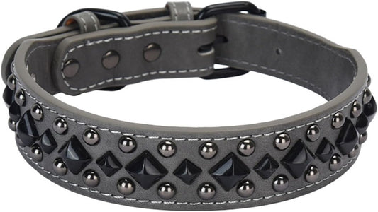 Neck Protective Leather Dog Collar